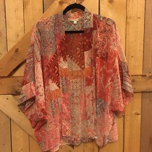 Garage O/S short chiffon kimono